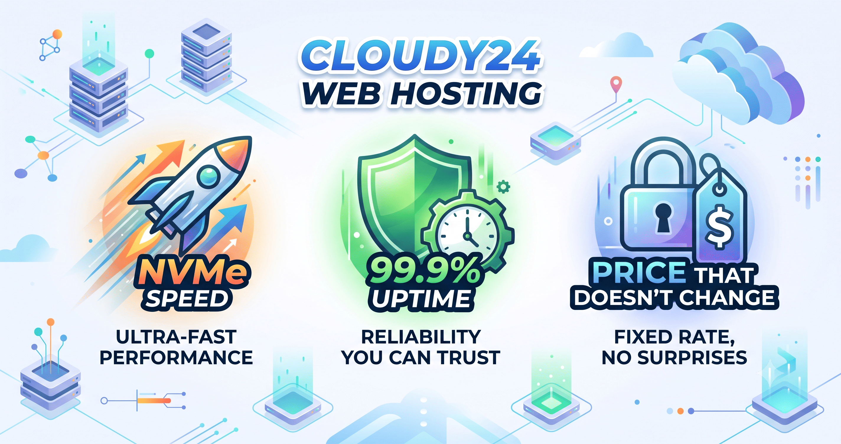 Cloudy24 Web Hosting: NVMe Speed, 99.9% Uptime, and a Price That Doesn't Change